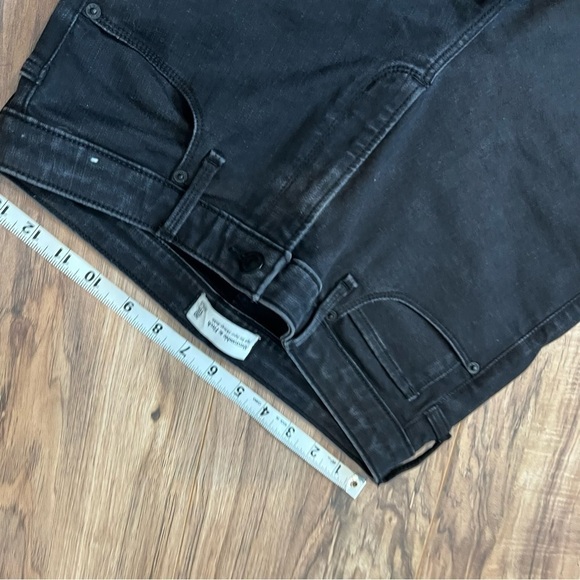 Abercrombie & Fitch High Rise Super Skinny Ankle Distressed Black Jeans - Picture 9 of 11